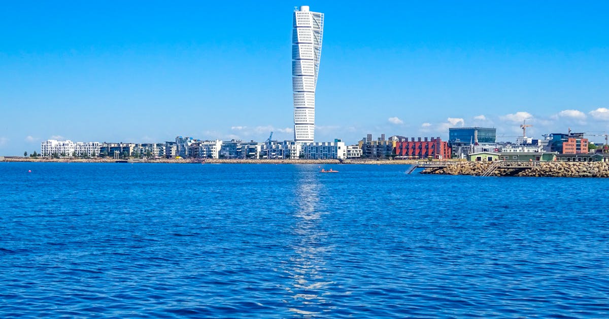 Turning Torso och Malmös waterfront vid Västra Hamnen